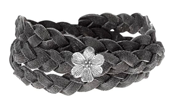Grey Suede & Flower Charm Starter Bracelet Grey Suede & Flower Charm Starter Bracelet