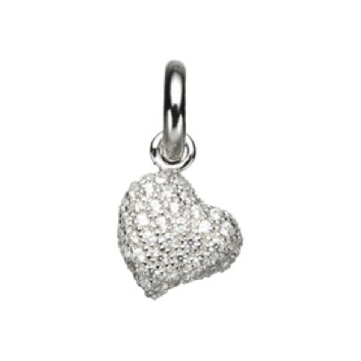 Kranz & Ziegler Story Charm Heart Pave Sterling Silver 1