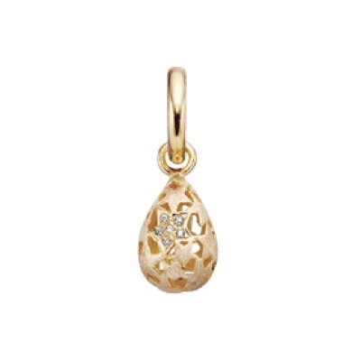 Kranz & Ziegler Story Charm Drop with Star Pattern - Gold Plating 1