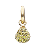 Story Charm Drop Pave with Olive CZ - Gold Plating 1