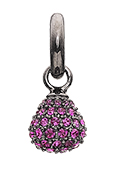 Story Charm Drop Pave with Pink CZ - Rhodium Plating 1