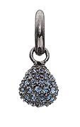 Story Charm Drop Pave with Blue CZ - Rhodium Plating 1