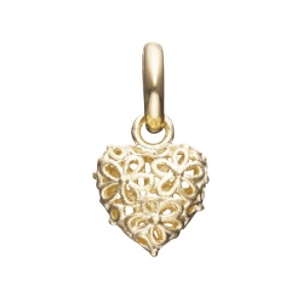 Flower Pattern Heart Gold Plating